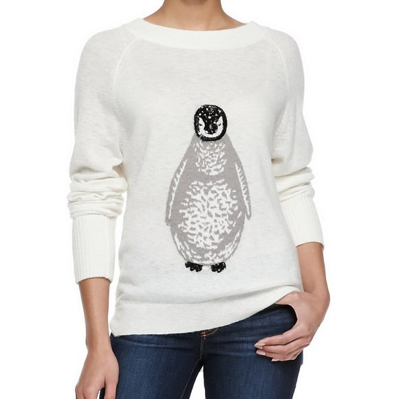 French Connection Penguin Wool-Blend Sweater - Picture 1 of 6